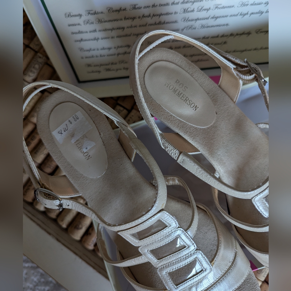 Ros Hommerson Ivory Dress Shoes 8W - Picture 5 of 5